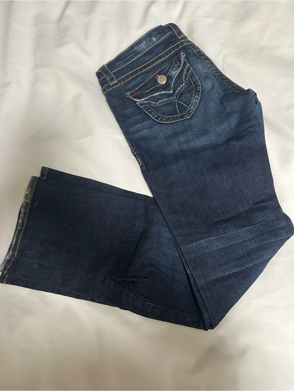 Plastic by Gly Boot Cut Women's Jeans in Dark Indigo size 29